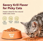 Freeze-Dried Antarctic Krill Kitten, Cat Treats|Brain, Vitality Support|Single Ingredient Premium Cat Food Toppers|Loved By Puppy - 2oz