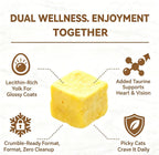 Freeze-Dried Cat Treats|Egg Yolk & Taurine for Cats Heart Vision Coat Overall Wellness|Healthy Food Toppers for Cats, 3.5 oz