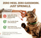 Freeze-Dried Cat Treats|Egg Yolk & Taurine for Cats Heart Vision Coat Overall Wellness|Healthy Food Toppers for Cats, 3.5 oz