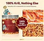 Freeze-Dried Antarctic Krill Kitten, Cat Treats|Brain, Vitality Support|Single Ingredient Premium Cat Food Toppers|Loved By Puppy - 2oz