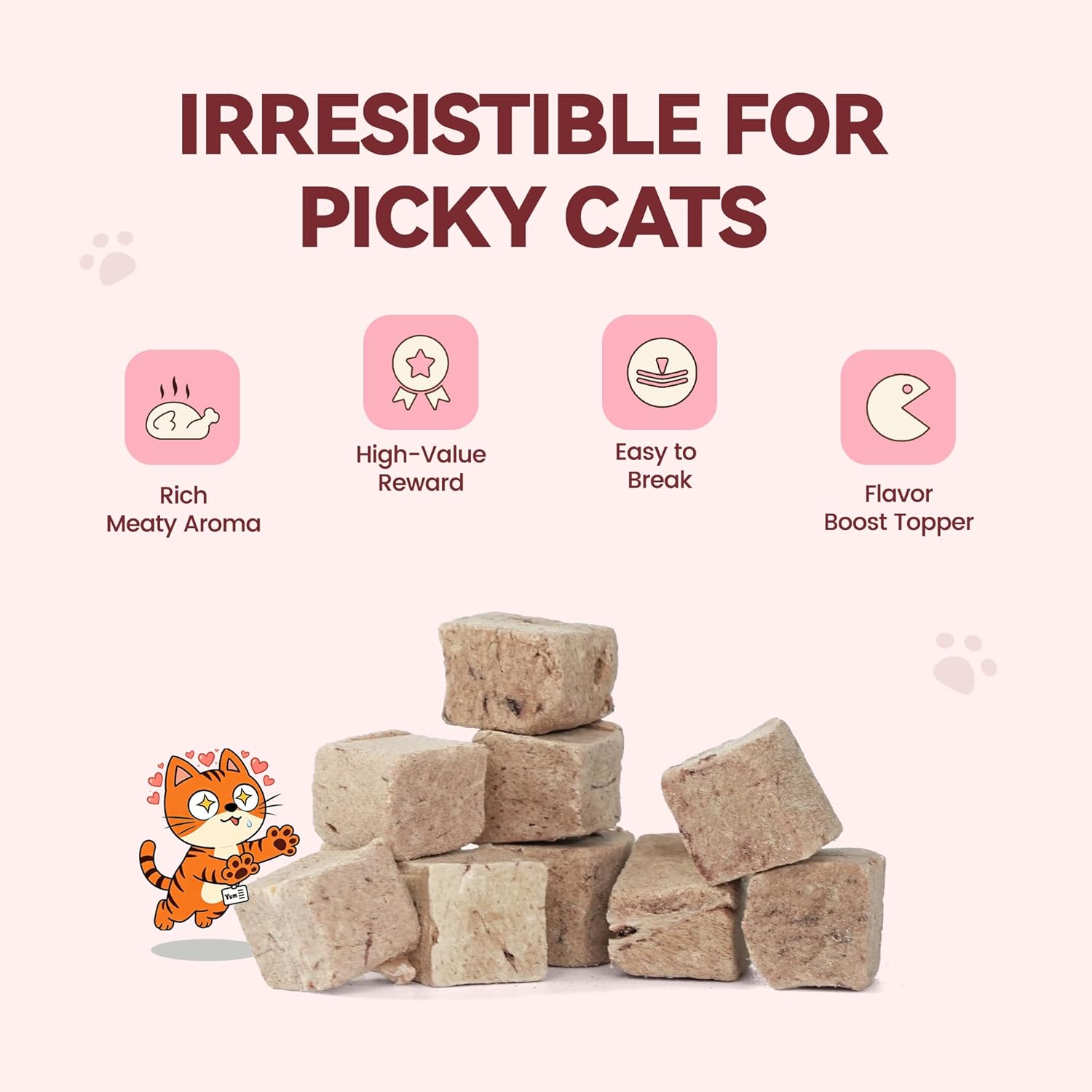 Freeze Dried Beef Liver Cat & Dog Treats, 100% Single Ingredient High Protein Bites, Grain-Free Training Rewards & Food Topper, 2 oz