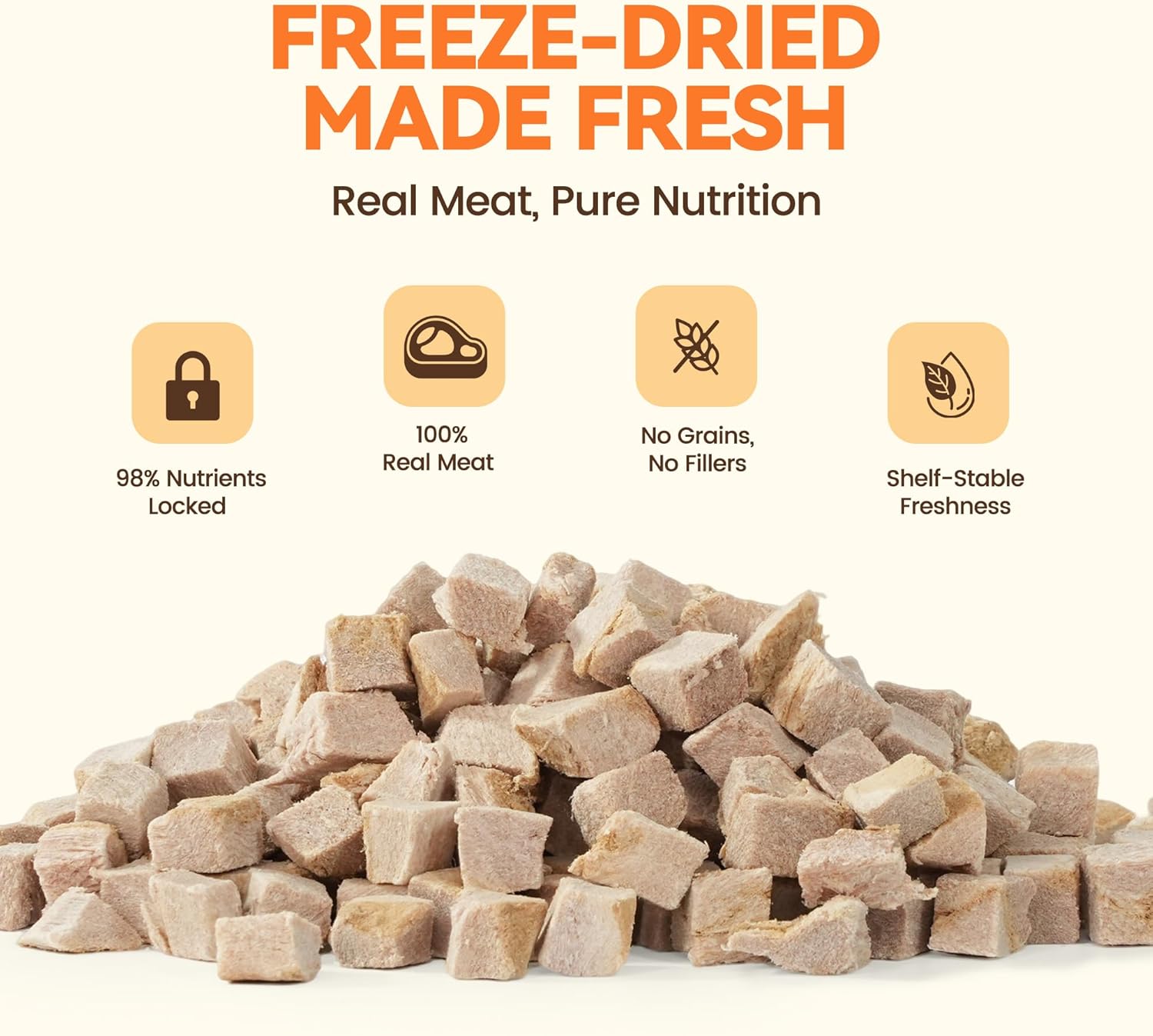Freeze Dried Cat Treats, Single Ingredient Duck Bites Snacks for Sensitive Cats, Grain-Free Training Treats & Food Topper for Picky Cats, 1 oz