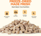 Freeze Dried Cat Treats, Single Ingredient Duck Bites Snacks for Sensitive Cats, Grain-Free Training Treats & Food Topper for Picky Cats, 4 oz