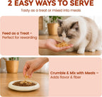 Soft Cat Treats, Chicken & Shrimp Ultra-Thin Slices, Easy-Chew Snacks for Picky Cats, Kittens & Seniors, Low-Fat Treats with Taurine, 3.2 oz