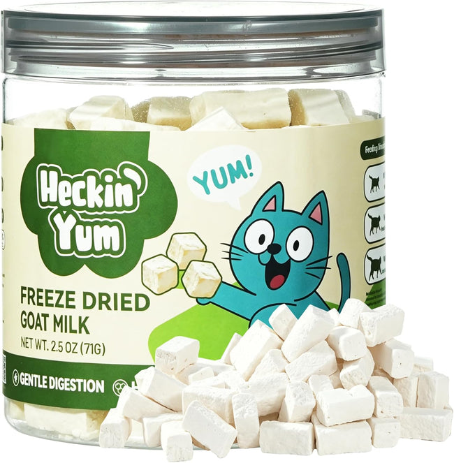 Freeze Dried Cat Treats with Goat Milk & Chicken, Gentle Goat Milk Cat Snacks & Food Topper for Sensitive Stomachs, Kittens, Adults & Seniors, 2.5 oz Hover Image