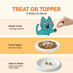Freeze Dried Cat Treats, Single Ingredient Duck Bites Snacks for Sensitive Cats, Grain-Free Training Treats & Food Topper for Picky Cats, 4 oz