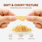 Soft Cat Treats, Chicken & Shrimp Ultra-Thin Slices, Easy-Chew Snacks for Picky Cats, Kittens & Seniors, Low-Fat Treats with Taurine, 3.2 oz