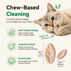 Freeze Dried Dental Cat Treats, Chicken First Crunchy Bites for Teeth Cleaning & Fresh Breath Support, Daily Oral Care Treats with FOS & Fish Oil for Cats