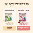 Freeze Dried Cat Treats with Goat Milk & Chicken, Gentle Goat Milk Cat Snacks & Food Topper for Sensitive Stomachs, Kittens, Adults & Seniors, 2.5 oz
