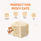 Freeze Dried Chicken Cat Treats, Single Ingredient Chicken Breast Cat Snacks, High Protein Grain-Free Food Topper for Picky Cats, 4 oz