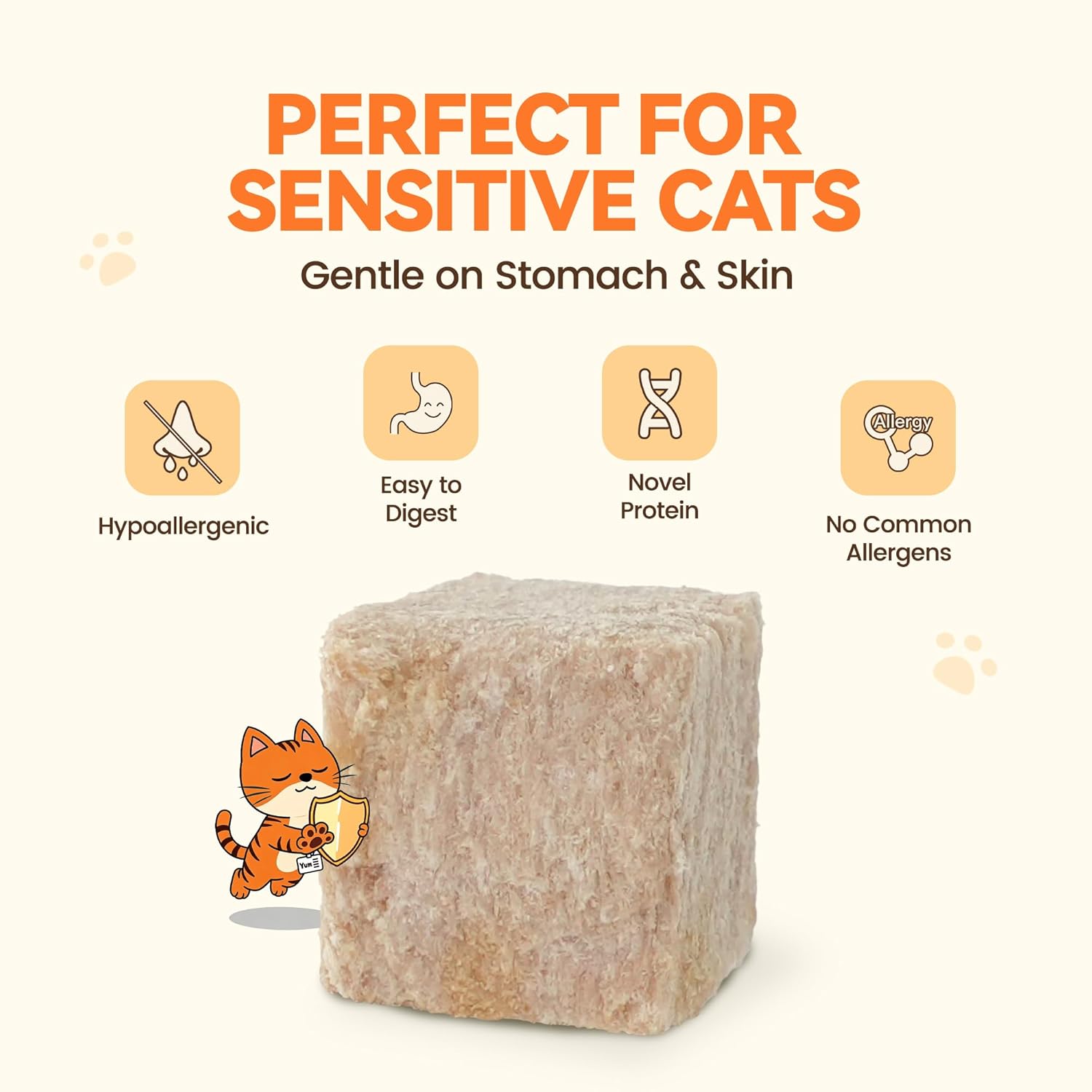 Freeze Dried Cat Treats, Single Ingredient Duck Bites Snacks for Sensitive Cats, Grain-Free Training Treats & Food Topper for Picky Cats, 4 oz