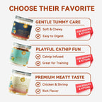 Soft Cat Treats, Chicken & Shrimp Ultra-Thin Slices, Easy-Chew Snacks for Picky Cats, Kittens & Seniors, Low-Fat Treats with Taurine, 3.2 oz