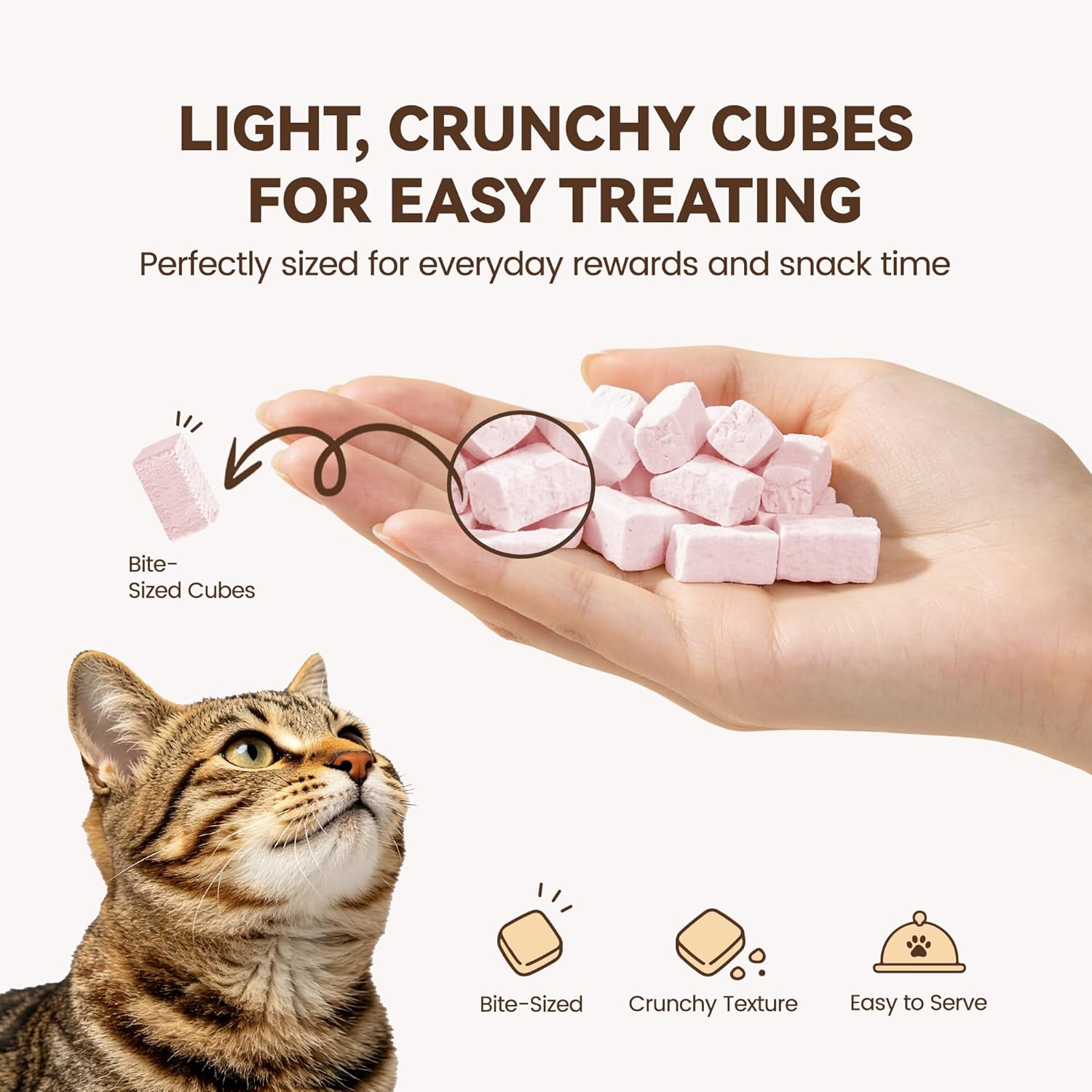 Freeze Dried Cat Treats with Goat Milk, Chicken & Cranberry, Gentle Goat Milk Cat Snacks for Sensitive Stomachs, Food Topper for Kittens, Adults & Seniors, 2.5 oz
