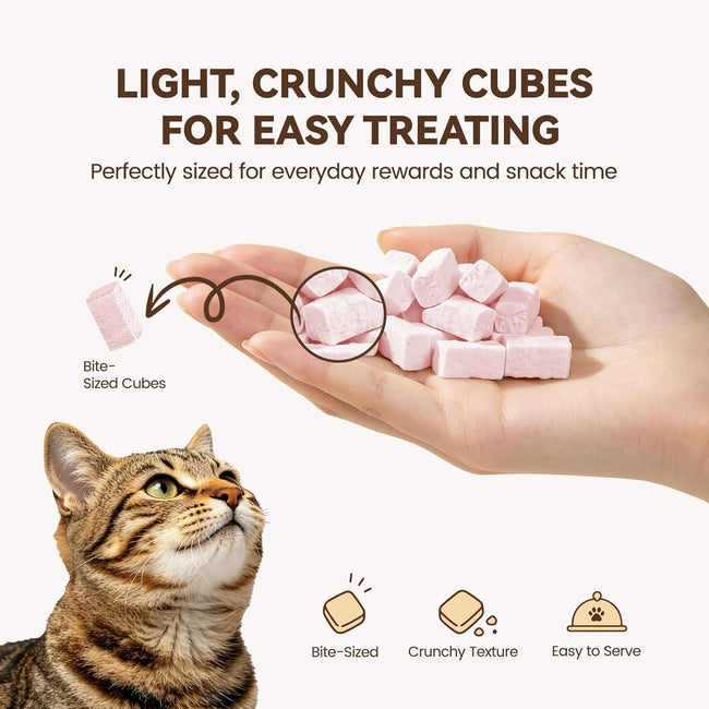 Freeze Dried Cat Treats with Goat Milk, Chicken & Cranberry, Gentle Goat Milk Cat Snacks for Sensitive Stomachs, Food Topper for Kittens, Adults & Seniors, 2.5 oz Main Image