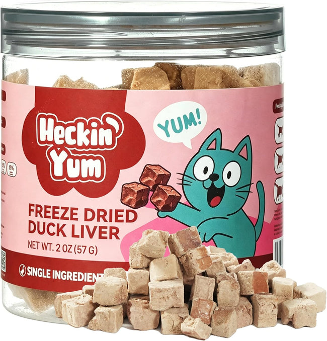 Freeze-Dried Duck Livers Dog |Cat Treats|Single Ingredient|High Protein Healthy Pet Food Toppers|Training Snacks,2oz Hover Image