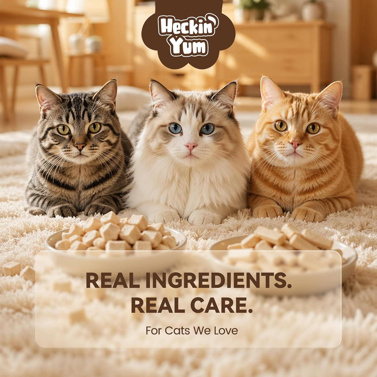 Freeze Dried Cat Treats with Goat Milk & Chicken, Gentle Goat Milk Cat Snacks & Food Topper for Sensitive Stomachs, Kittens, Adults & Seniors, 2.5 oz