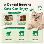 Freeze Dried Dental Cat Treats, Chicken First Crunchy Bites for Teeth Cleaning & Fresh Breath Support, Daily Oral Care Treats with FOS & Fish Oil for Cats