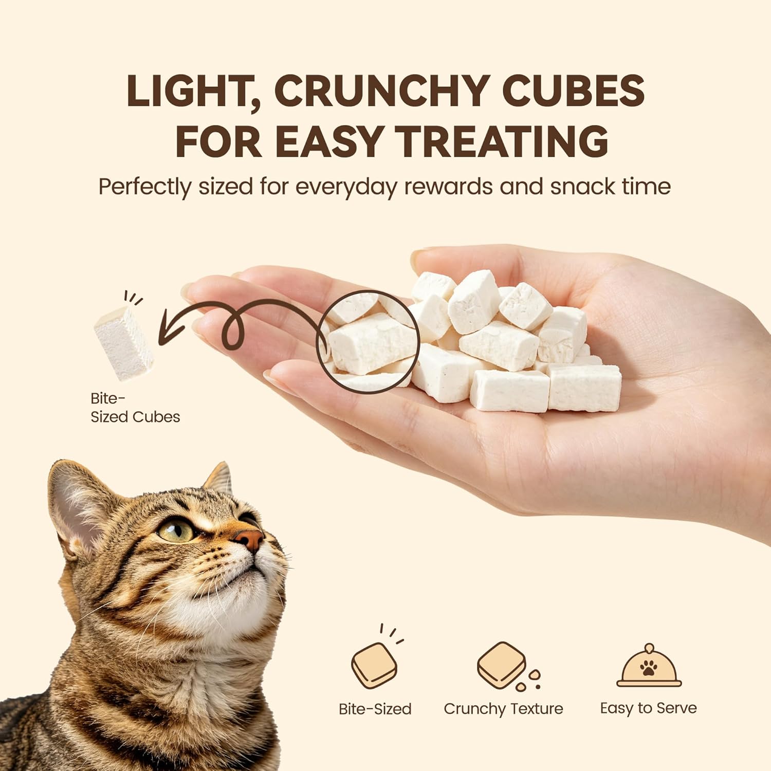 Freeze Dried Cat Treats with Goat Milk & Chicken, Gentle Goat Milk Cat Snacks & Food Topper for Sensitive Stomachs, Kittens, Adults & Seniors, 2.5 oz